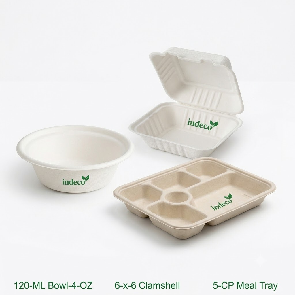 4-Compartment Rectangle Tray